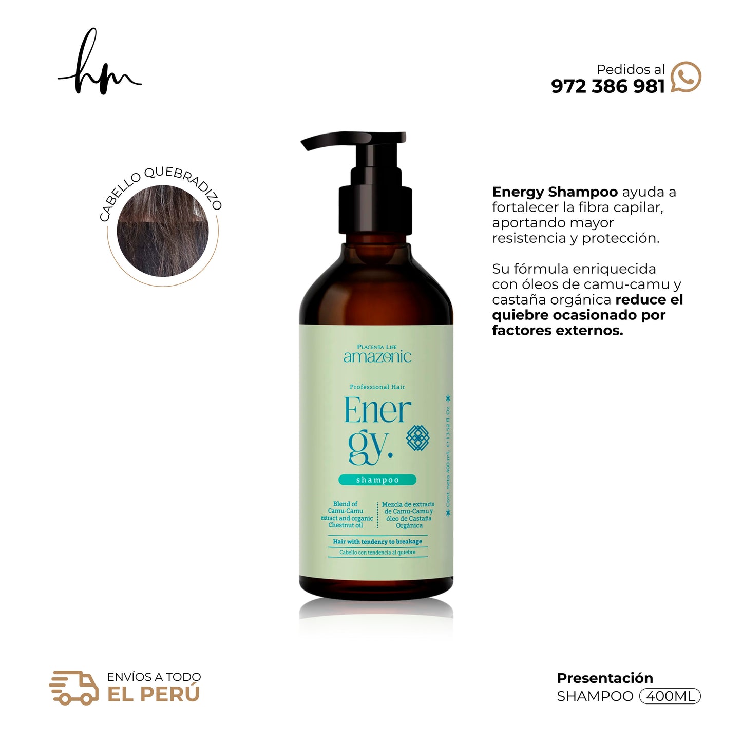 AMAZONIC Energy • Shampoo 400ml