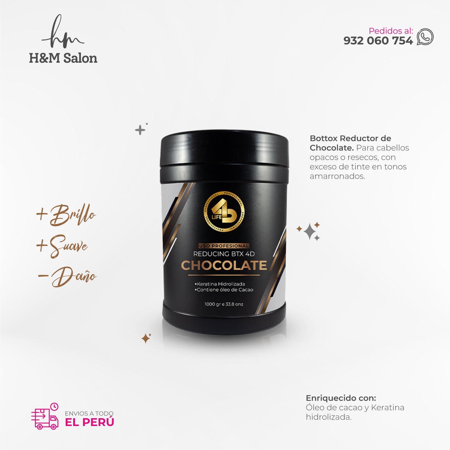 4D LIFE PROFESSIONAL - BOTTOX REDUCTOR DE CHOCOLATE 1K