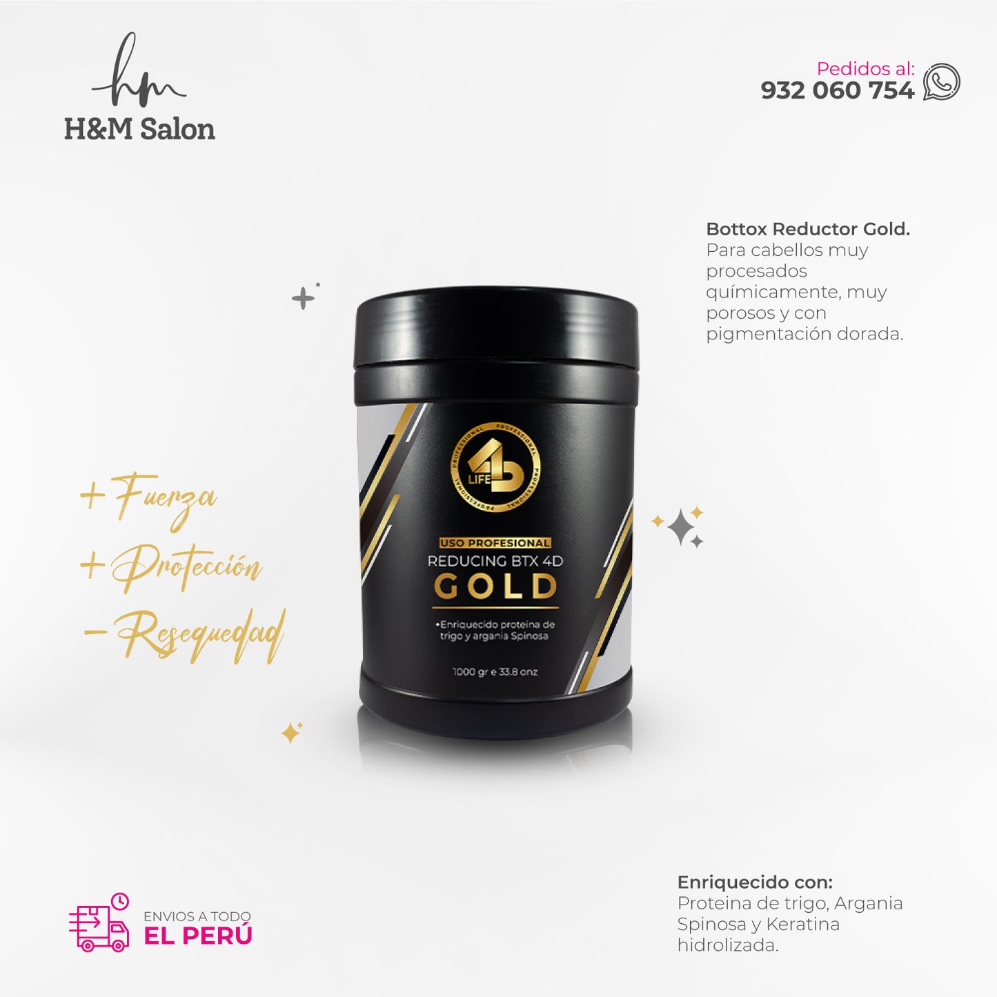 4D LIFE PROFESSIONAL - BOTTOX REDUCTOR GOLD 1K