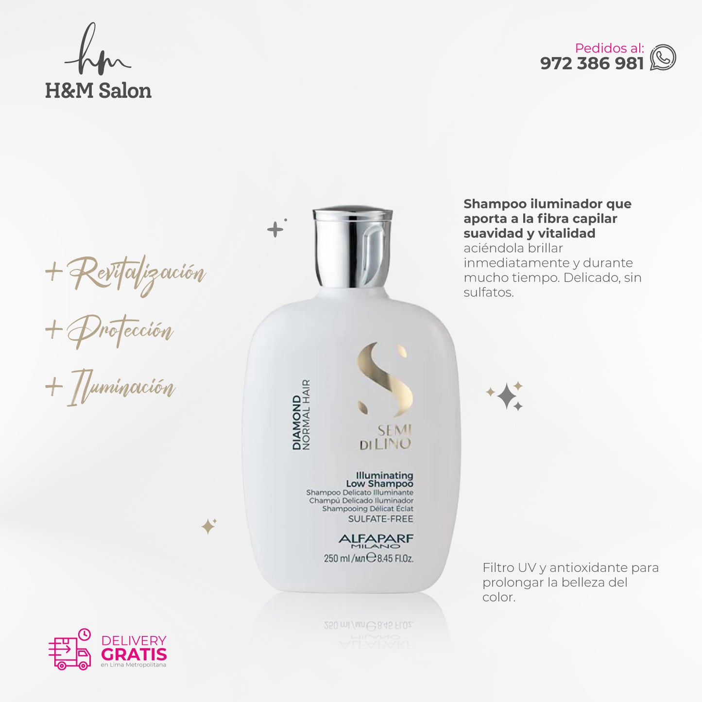 ALFAPARF SEMI DI LINO - Diamond duo shampoo + mask