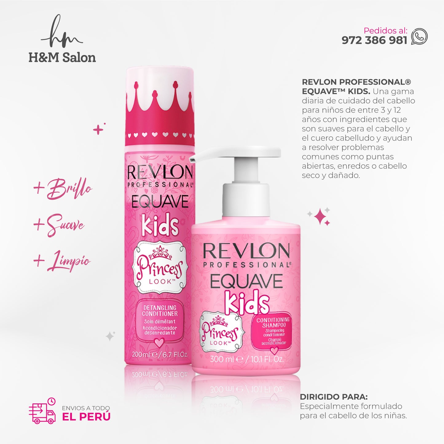 REVLON - EQUAVE KIDS PRINCESS DUO SHAMPOO Y ACONDICIONADOR