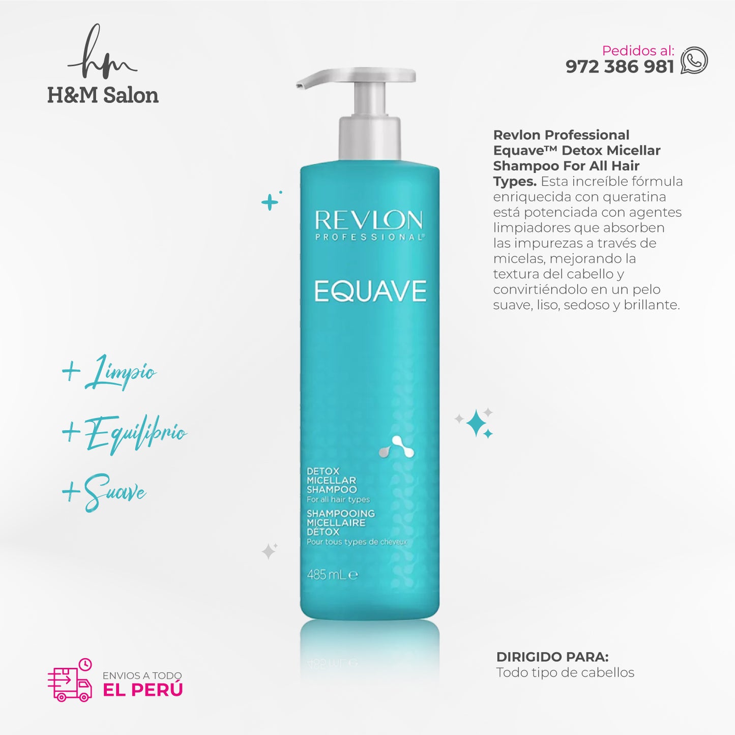 REVLON - EQUAVE Detox Micellar Shampoo 485 ml