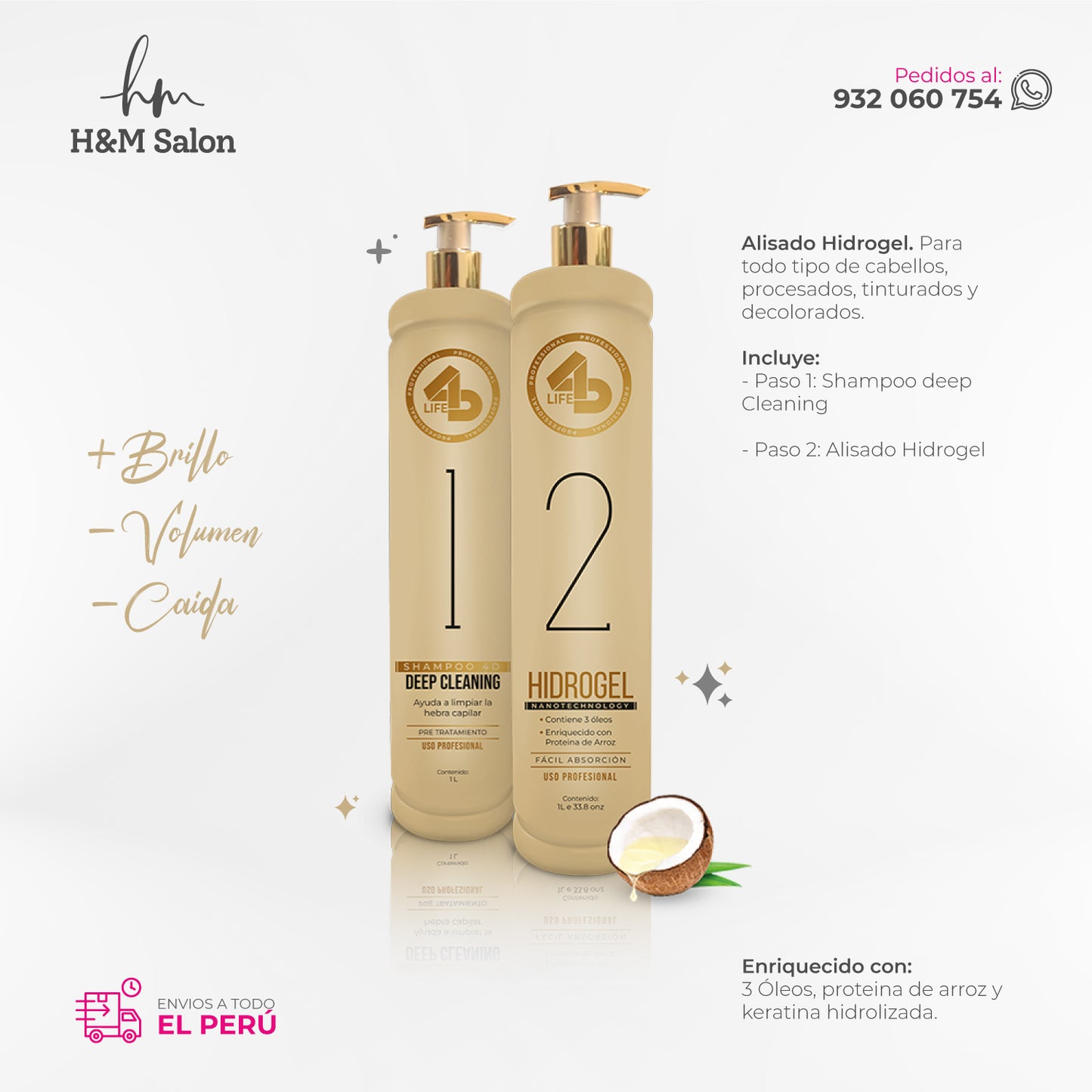 4D PROFESSIONAL - ALISADO HYDROGEL 4D 1L
