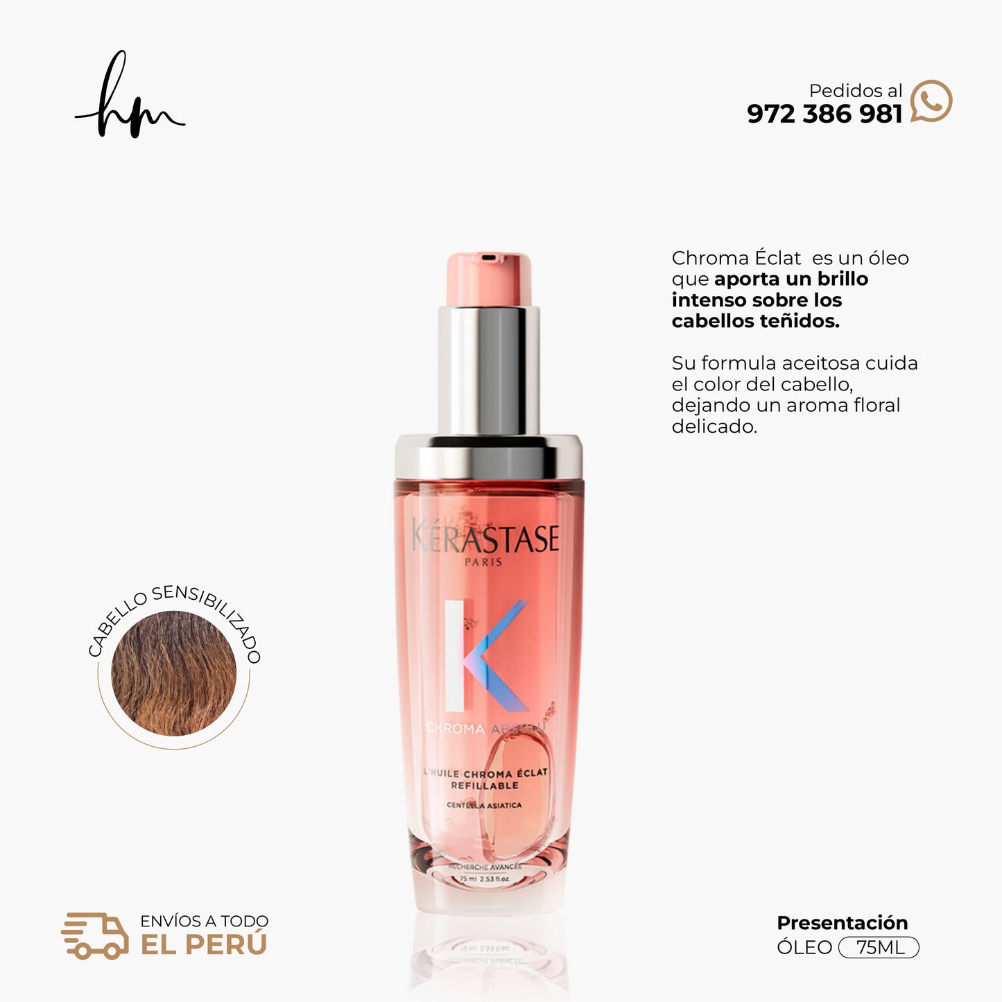 KÉRASTE CHROMA ABSOLU • Óleo Chroma Eclat 75ml