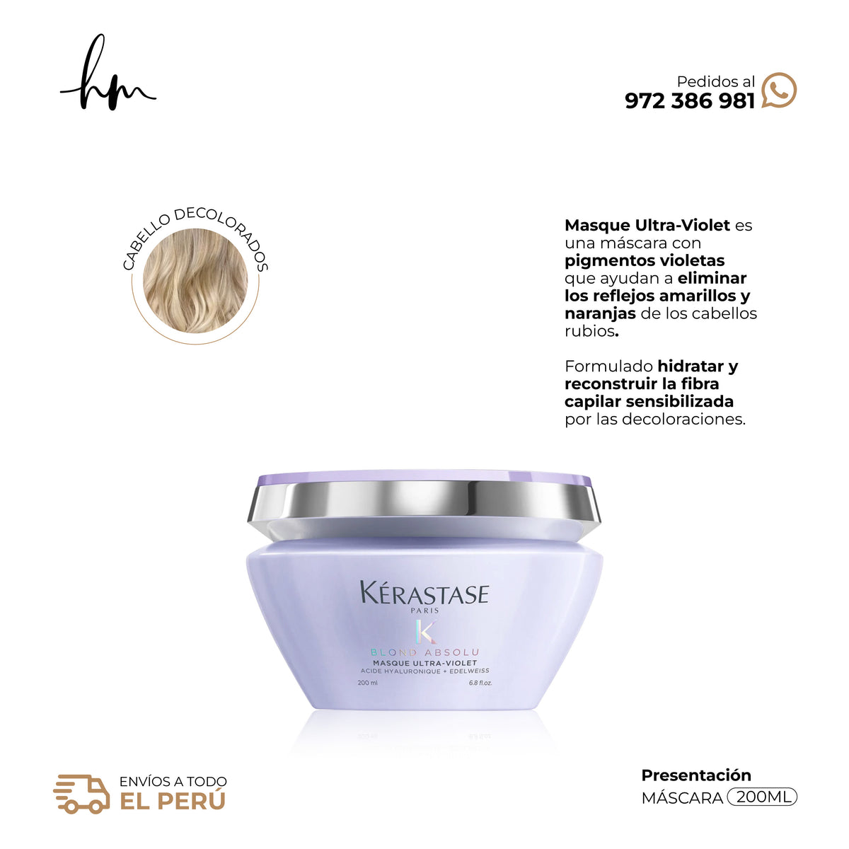 Kérastase Blond Absolu • Mascara Masque Ultra Violet 200ml