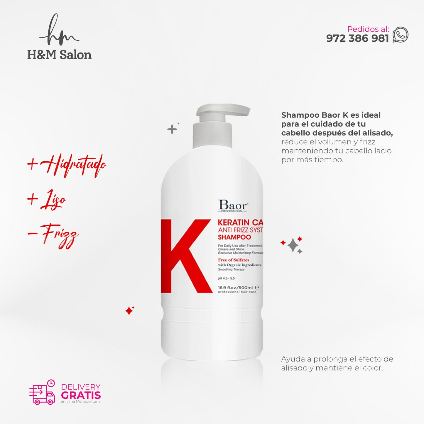 BAOR K - KERATIN CARE Shampoo 500 ml