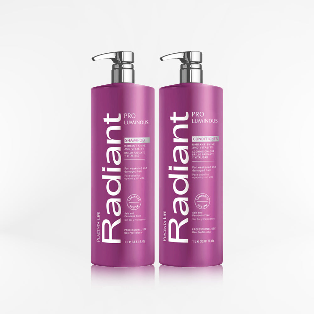 RADIANT - KERATIN PRO LUMINOUS DUO Shampoo + acondicionador 1000 ml