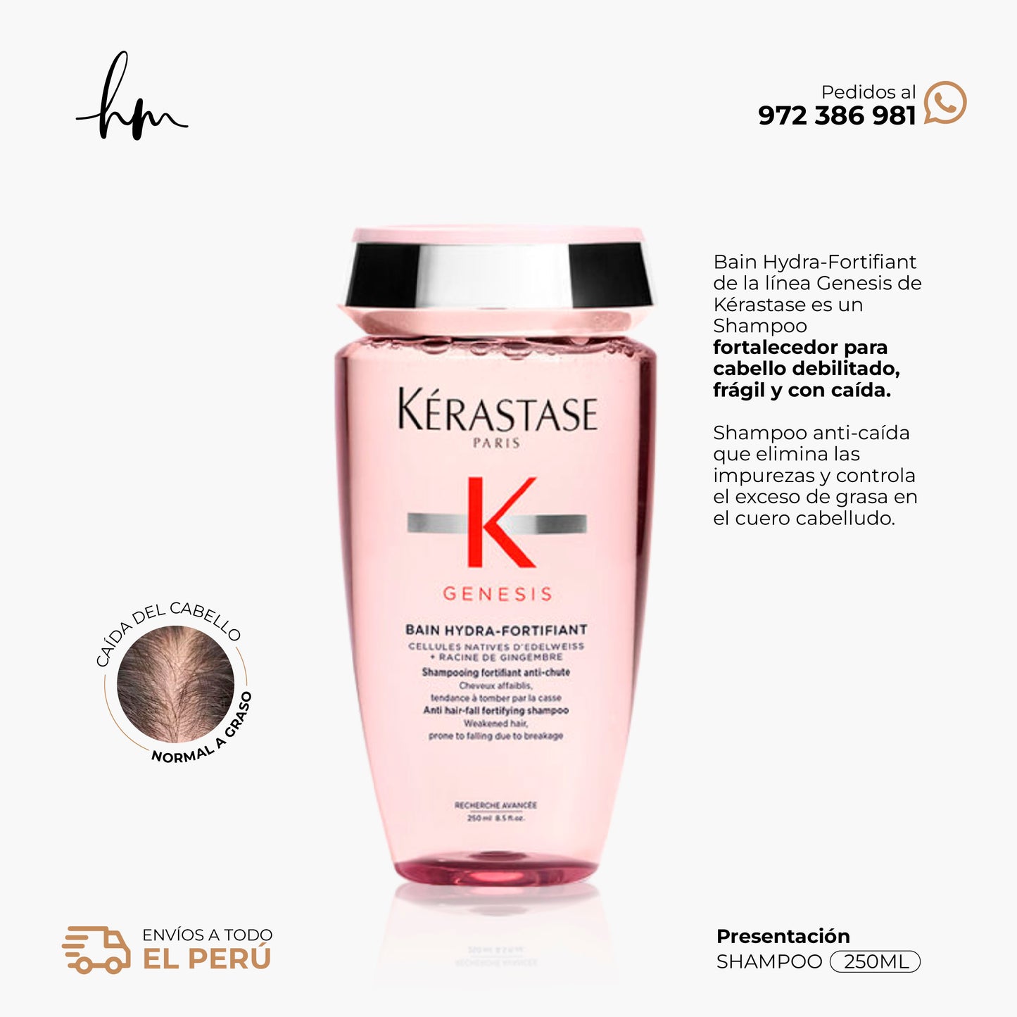 KÉRASTE GENESIS • Shampoo Bain Hydra Fortifiant 250ml