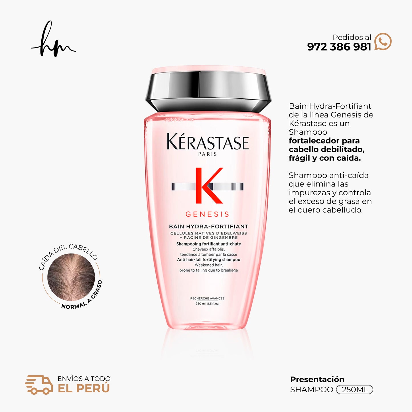 KÉRASTASE GENESIS • Shampoo Bain Hydra Fortifiant 250ml
