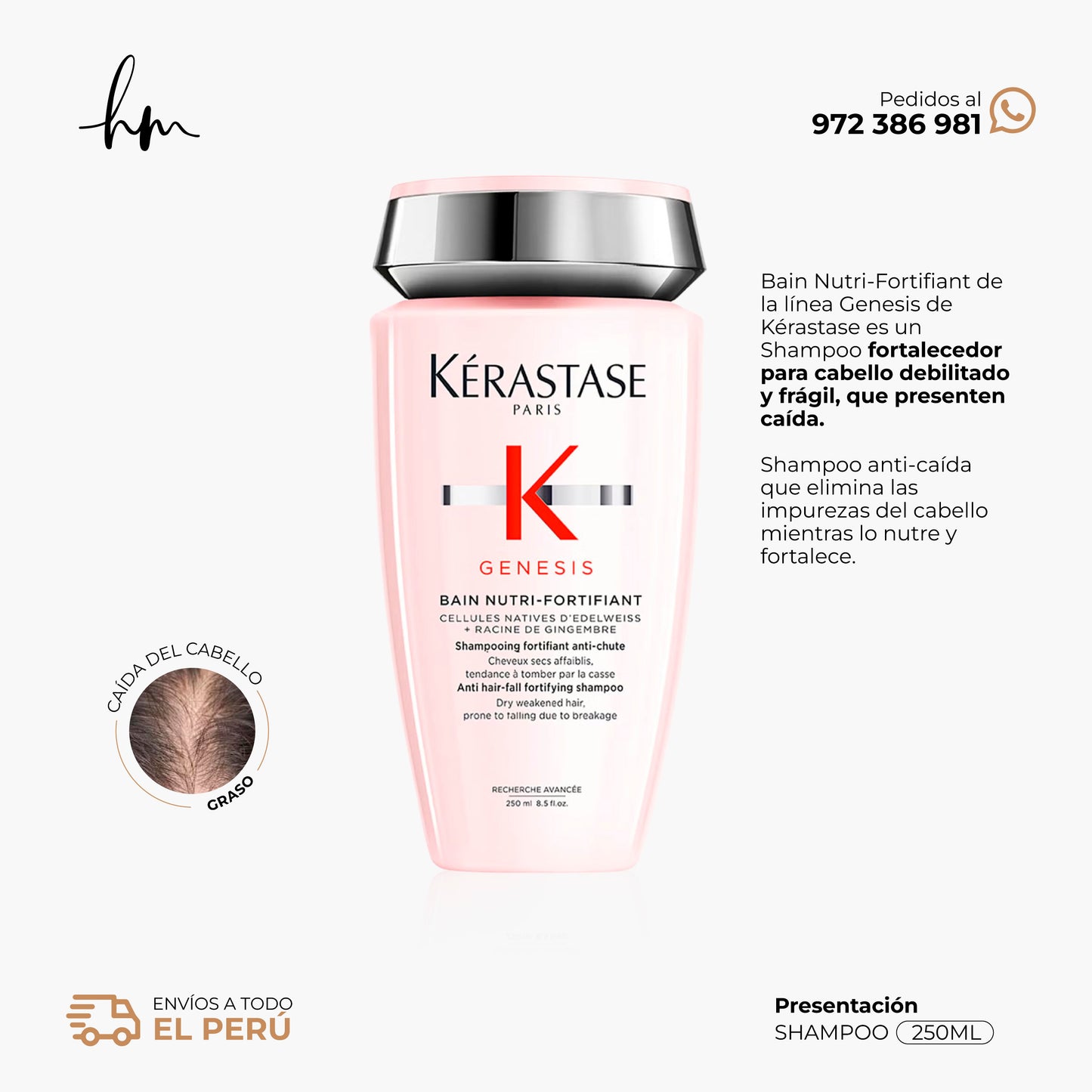 KÉRASTASE GENESIS • Shampoo Bain Nutri Fortifiant 250ml