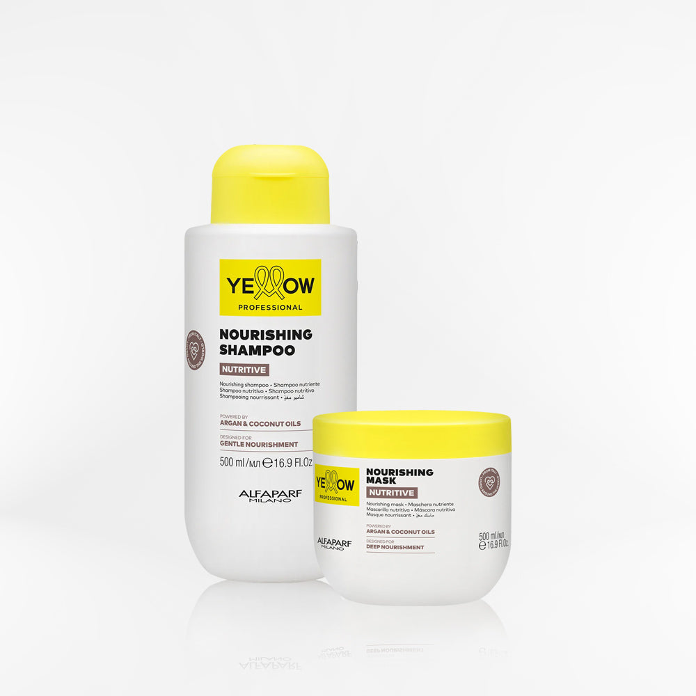 YELLOW - NUTRITIVE DUO Shampoo y mascara para cabello seco