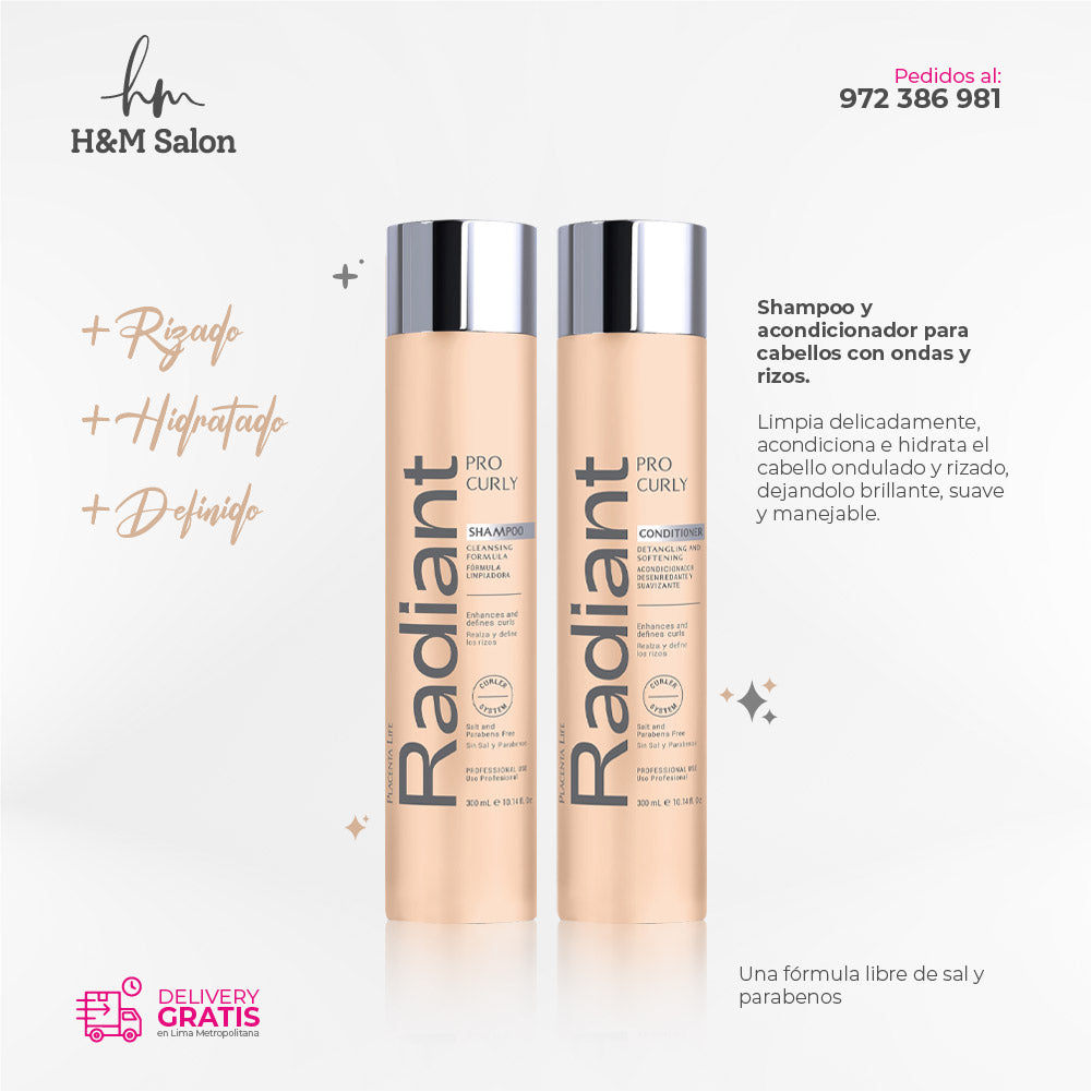 RADIANT - PRO CURLY DUO Shampoo + acondicionador 300 ml