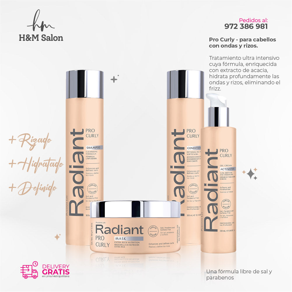 RADIANT - PRO CURLY TRIO + Gel Activador