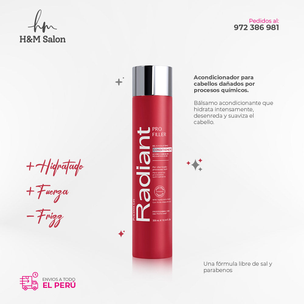 RADIANT - PRO FILLER TRIO Shampoo + Mascara + Acondicionador