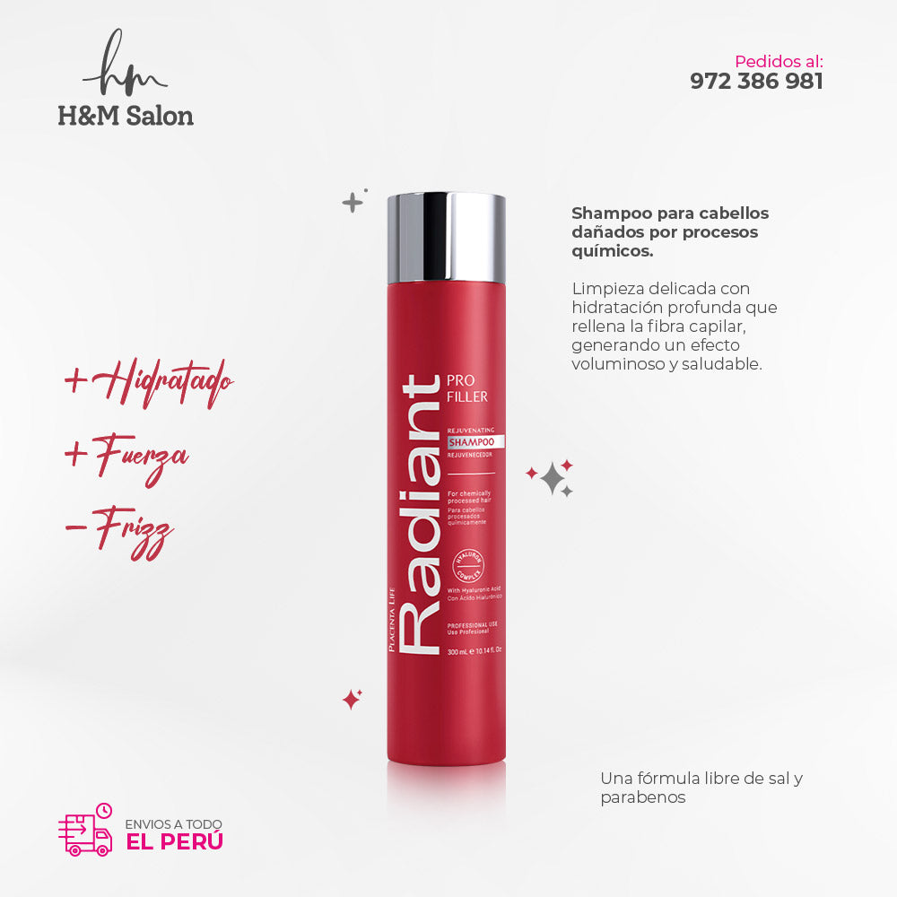 RADIANT - PRO FILLER TRIO Shampoo + Mascara + Acondicionador