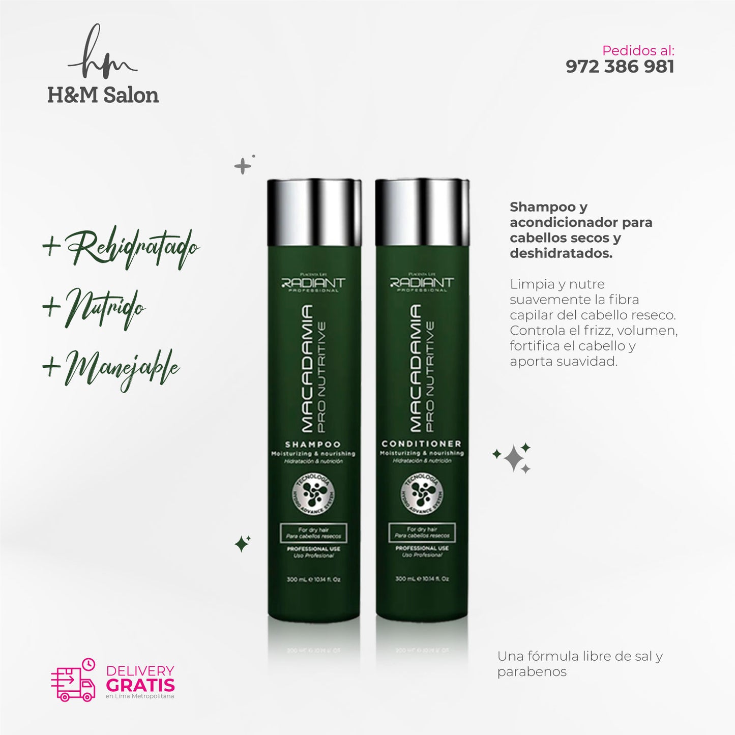 RADIANT - PRO NUTRITIVE DUO Shampoo + acondicionador 300 ml
