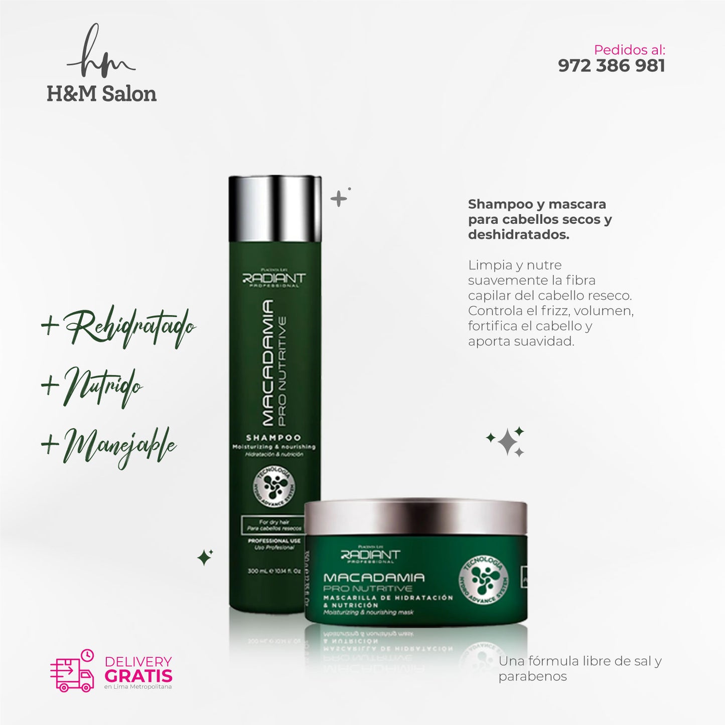 RADIANT - PRO NUTRITIVE DUO Shampoo + mascara