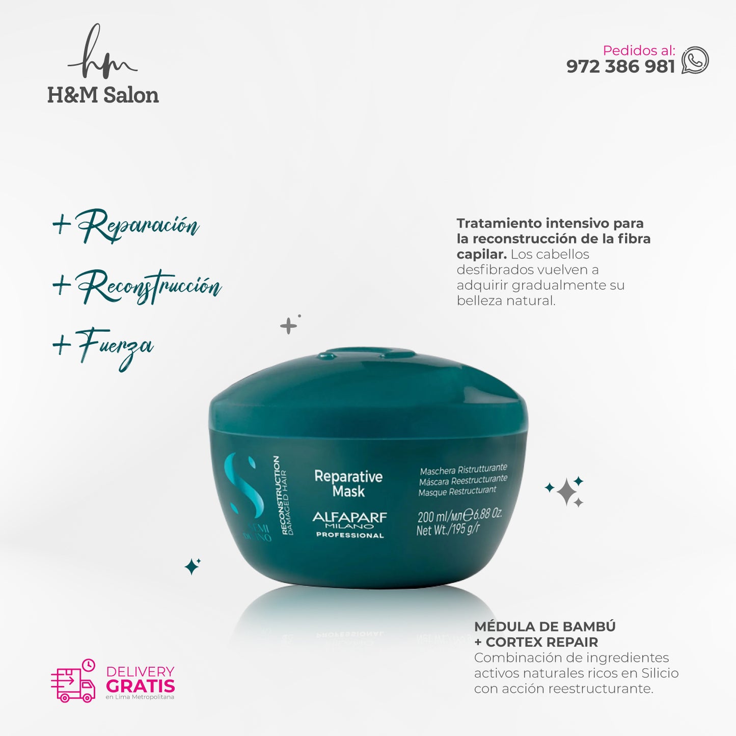 ALFAPARF SEMI DI LINO - Reconstruction duo shampoo + mask