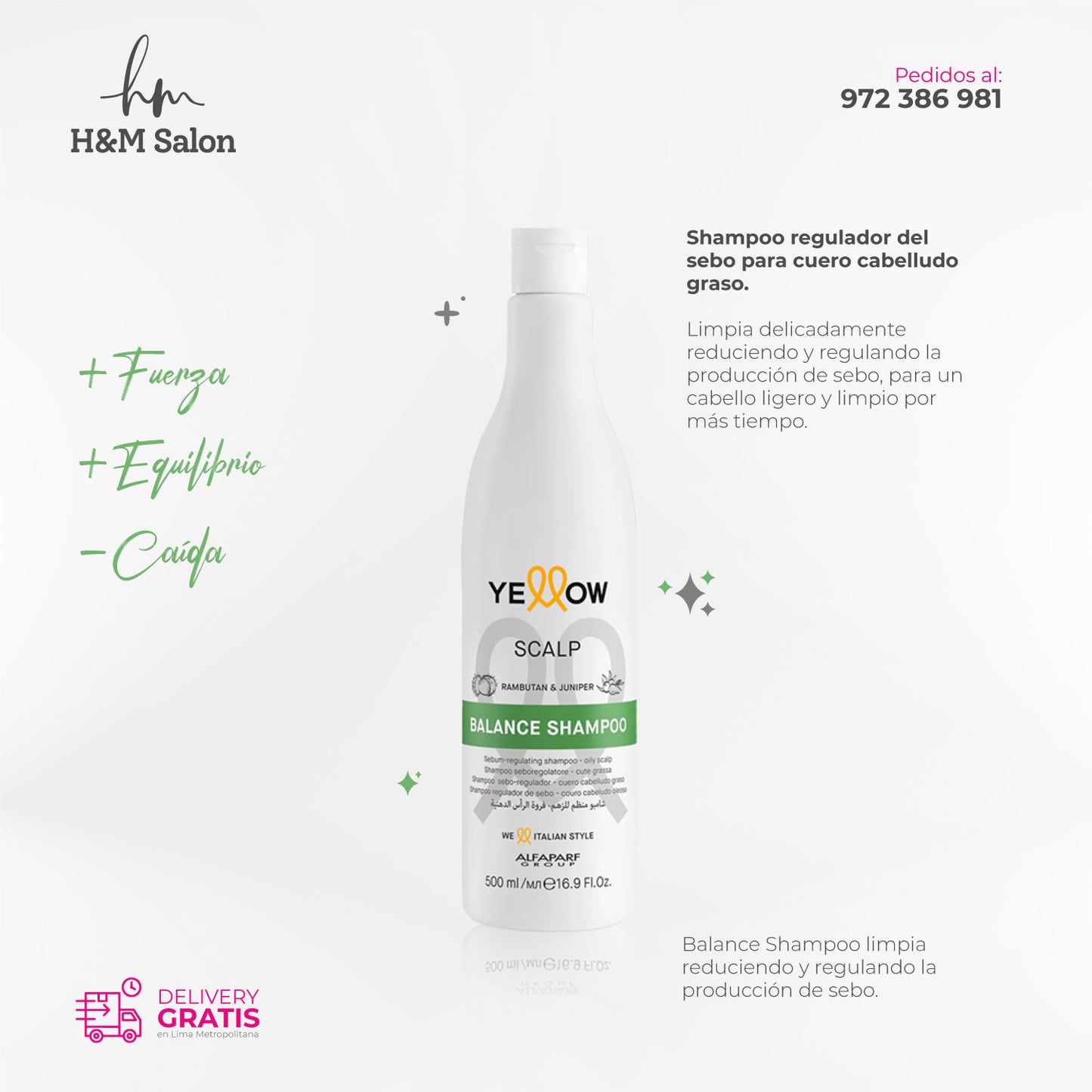 YELLOW - SCALP Balance Shampoo para cuero cabelludo graso 500 ml