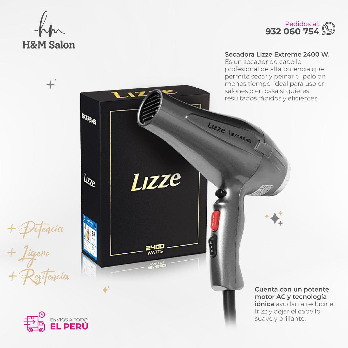 LIZZE - Secadora Lizze 2400 Watts