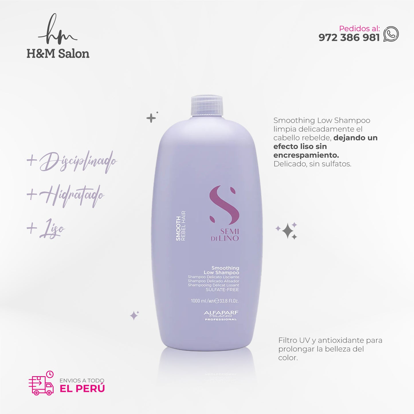 ALFAPARF SEMI DI LINO - Smoothing Low Shampoo 1000 ml