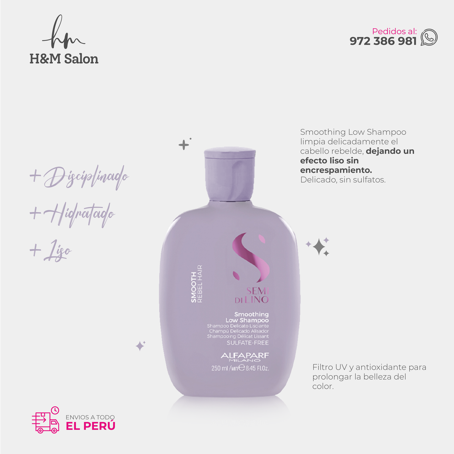 ALFAPARF SEMI DI LINO - Smoothing duo shampoo + conditioner
