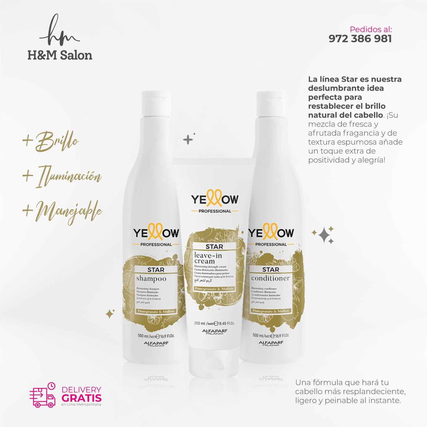 YELLOW - STAR TRIPACK para todo tipo de cabello 500 ml