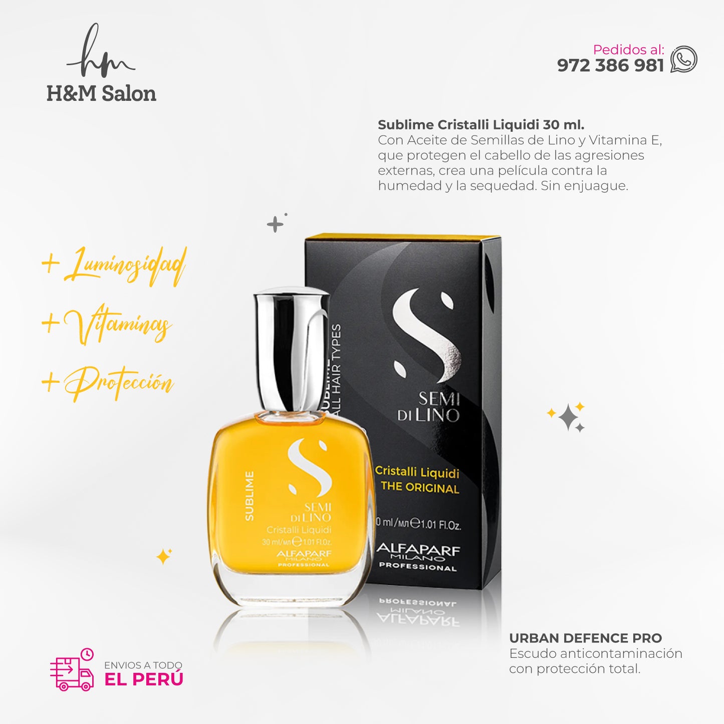 ALFAPARF SEMI DI LINO - Sublime Oil Cristalli 30 ml