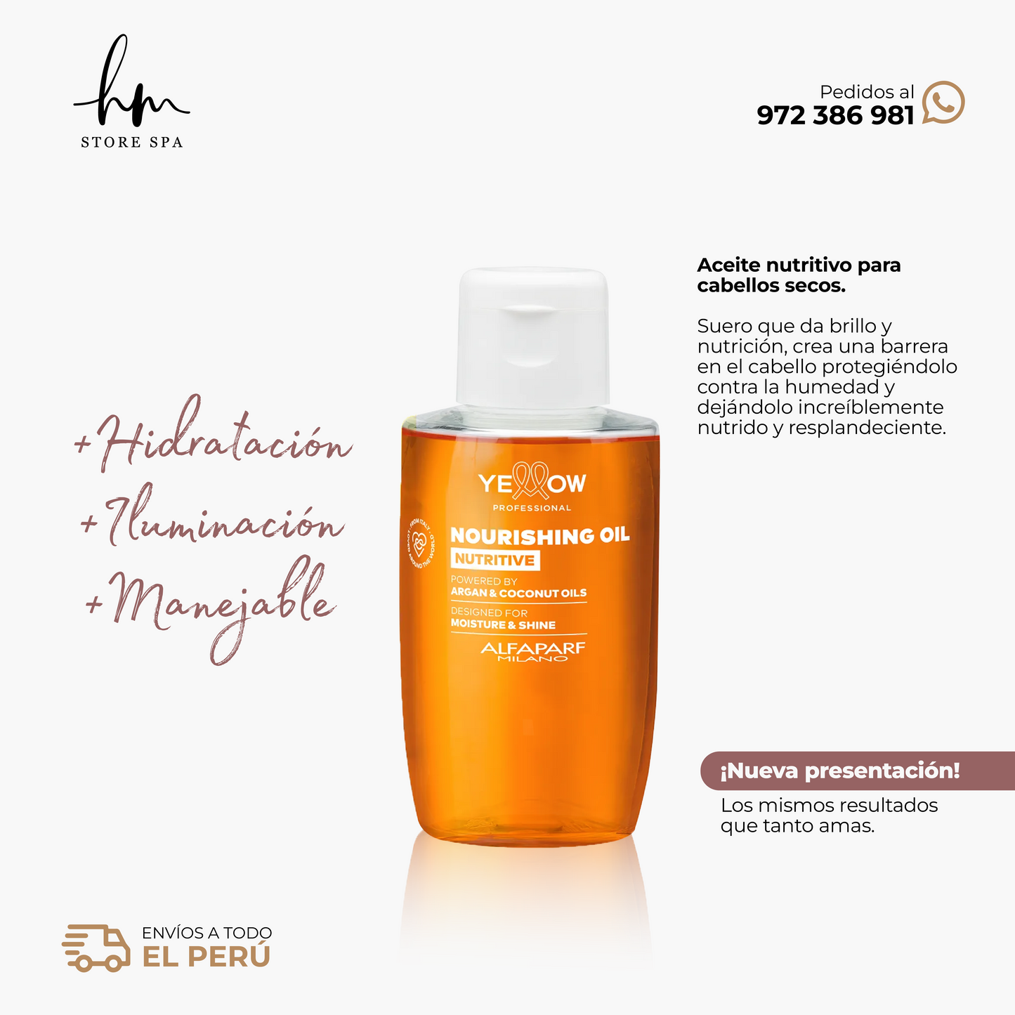 YELLOW - NUTRITIVE Oleo para cabello seco 100ml (NEW)