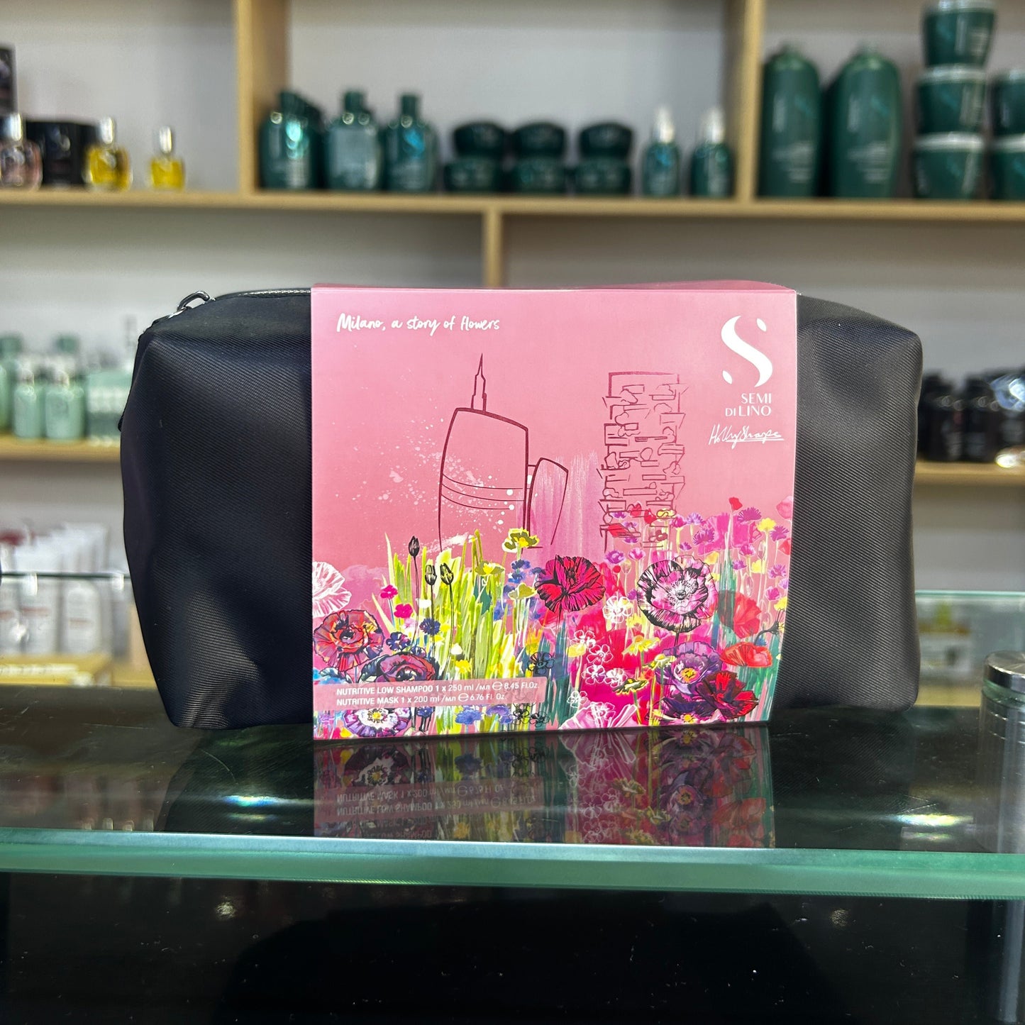 ALFAPARF SEMI DI LINO - Moisture nutritive duo shampoo + mask + neceser