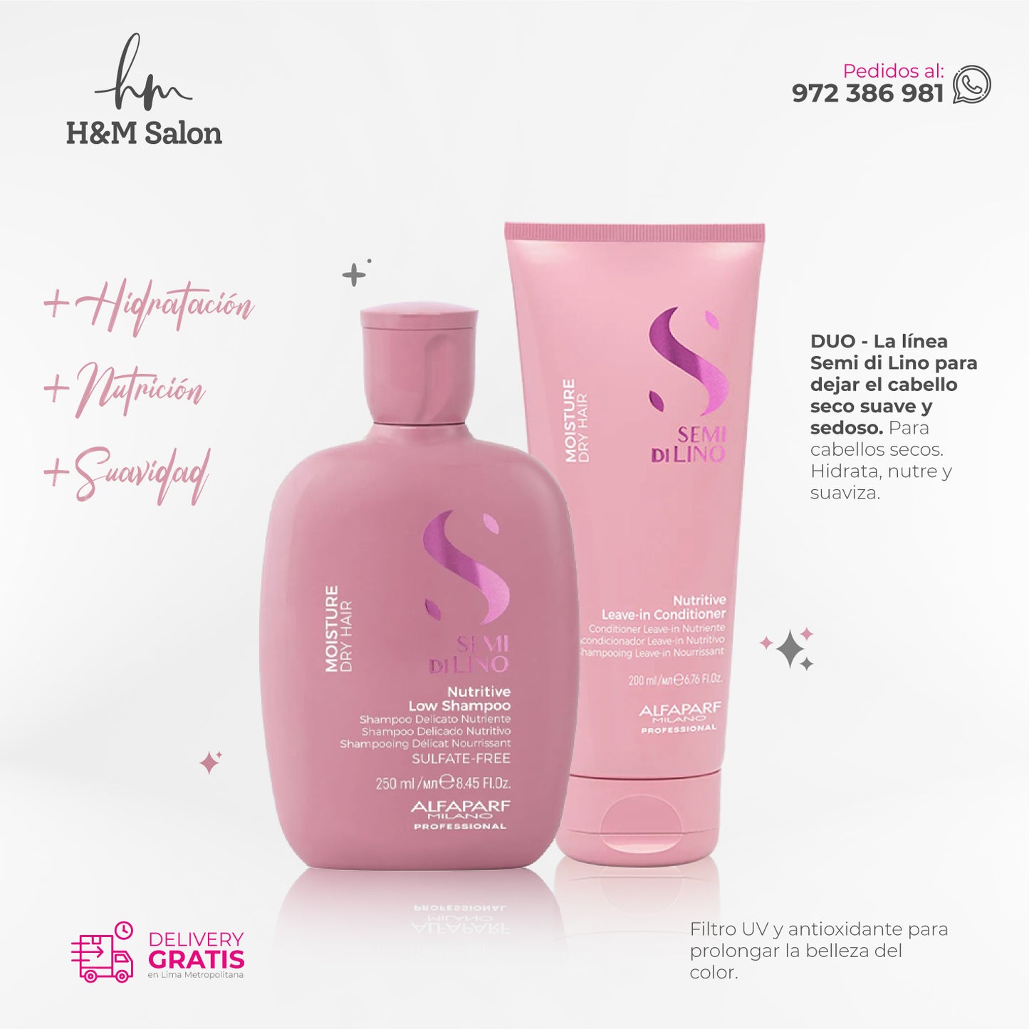 ALFAPARF SEMI DI LINO - Moisture nutritive duo shampoo + conditioner