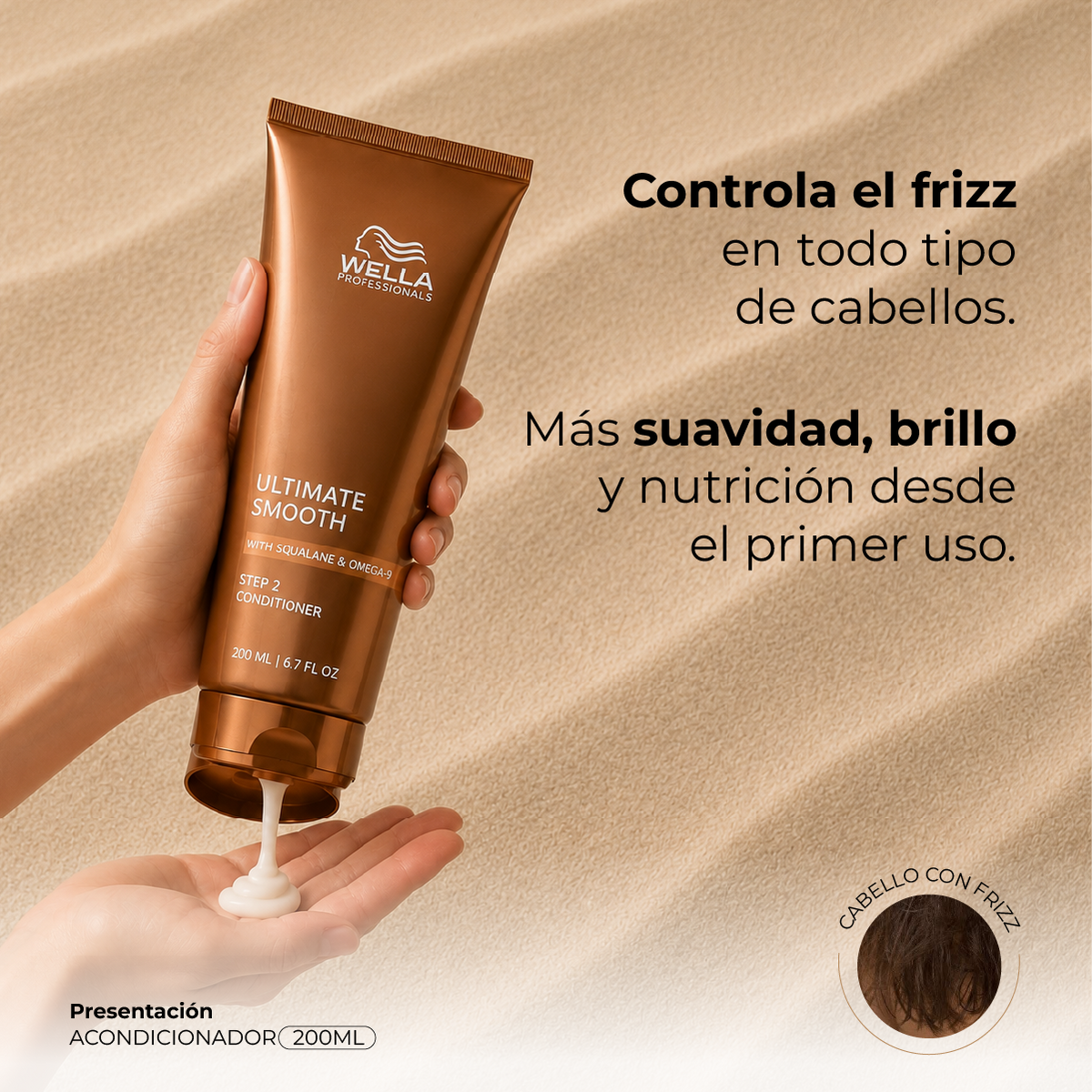 Wella Ultimate Smooth – Kit Shampoo, Acondicionador y Serum Anti-Frizz