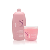 Alfaparf Semi di Lino Nutritive – Dúo Shampoo 1L y Mascarilla 500g para Cabello Seco