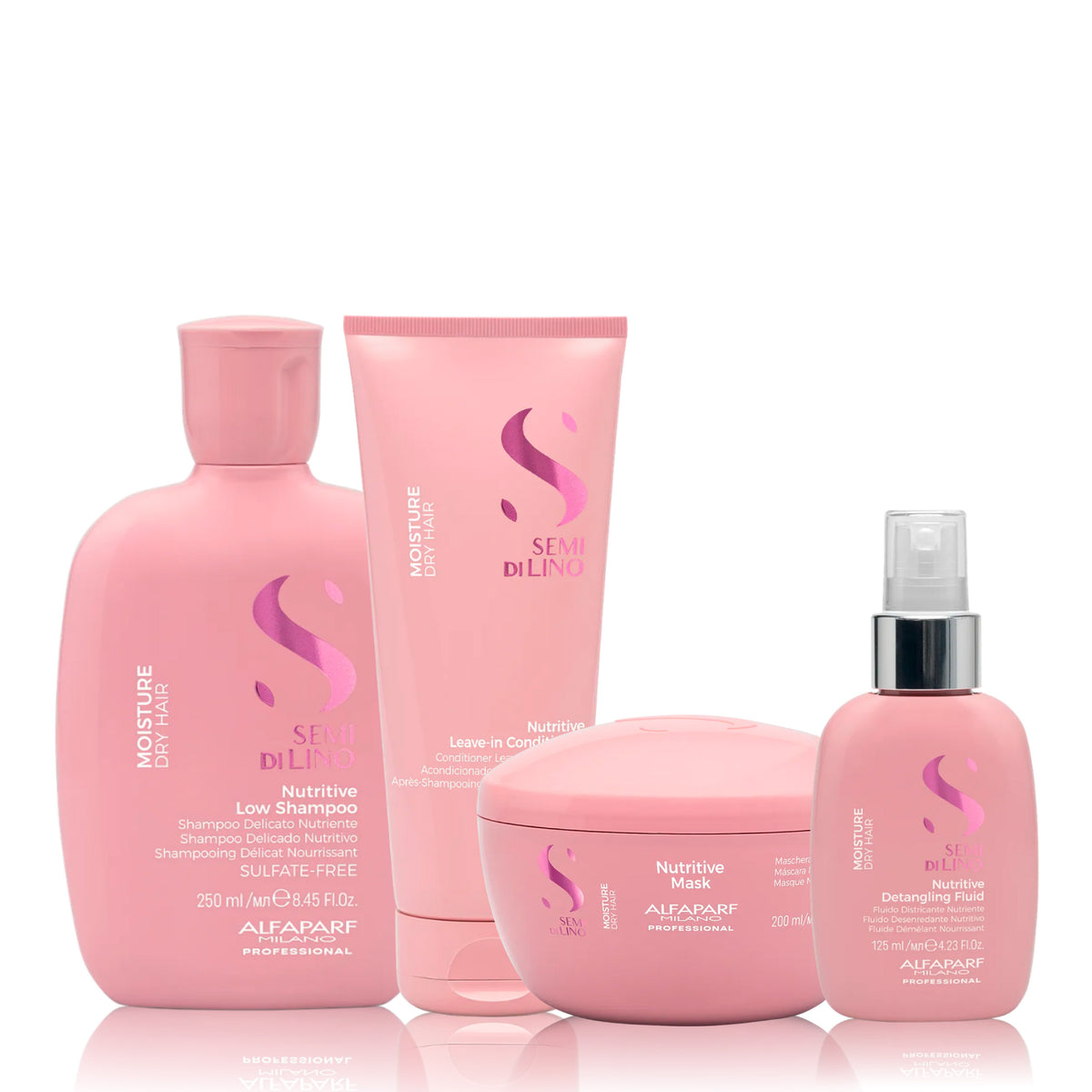 ALFAPARF SEMI DI LINO - Nutritive shampoo + mask + conditioner + fluid