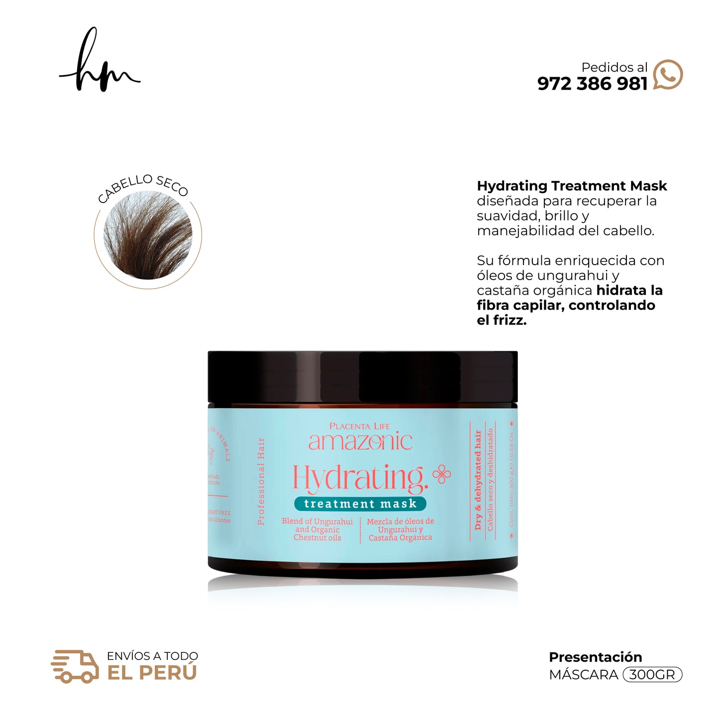 AMAZONIC Hydrating • KIT Shampoo + Acondicionador + Mascara