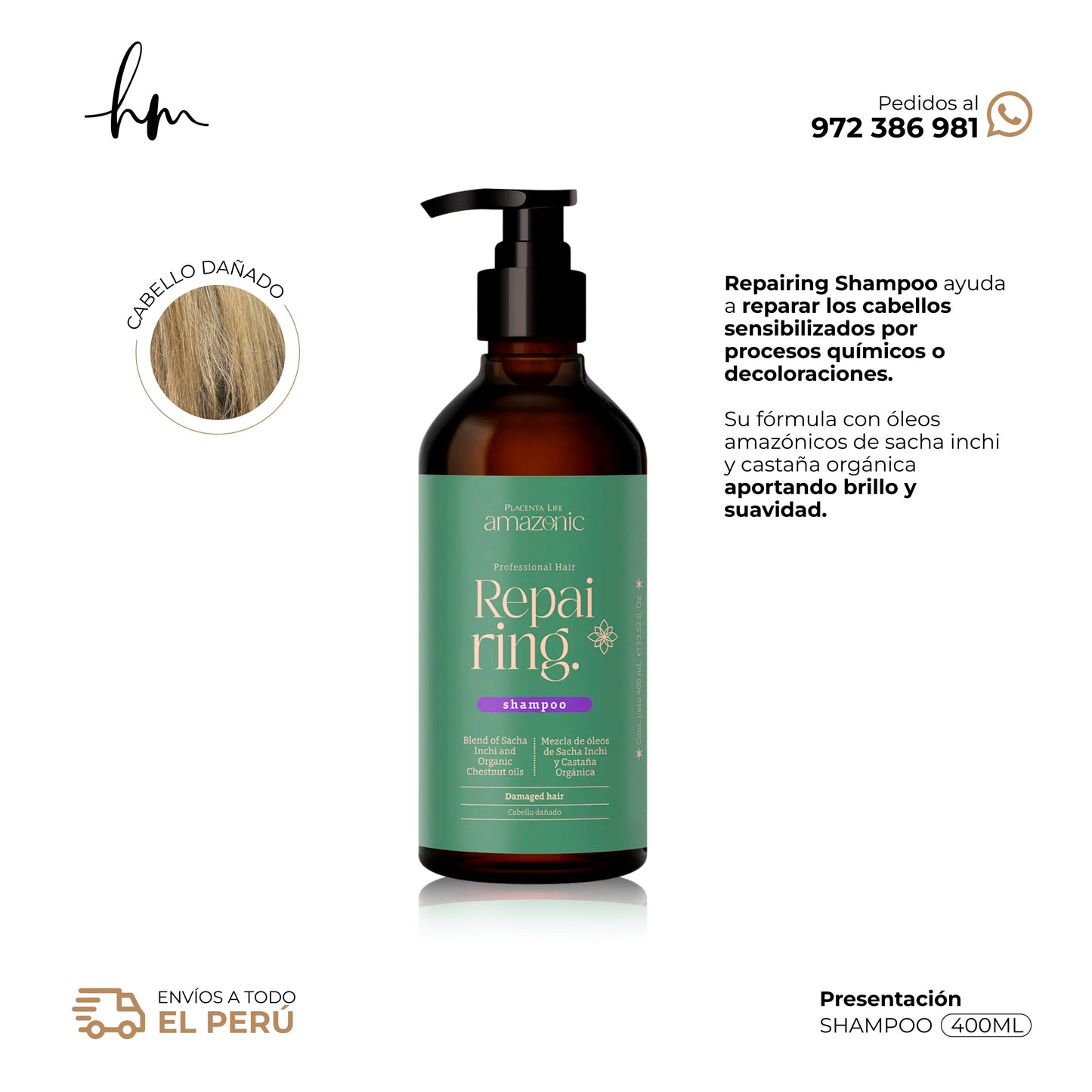 AMAZONIC Repairing • Shampoo 400ml