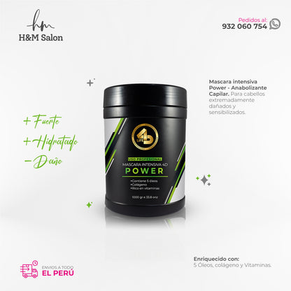 4D LIFE PROFESSIONAL - MASCARA INTENSIVA 4D - POWER 1K