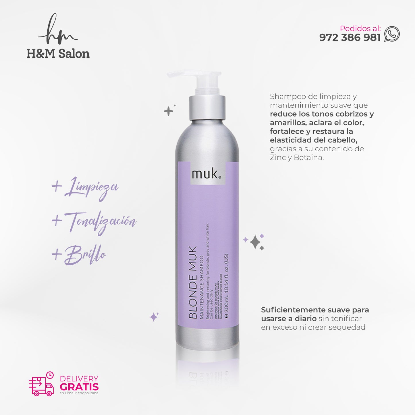 MUK - Shampoo Tonificador BLONDE MUK 300 ml