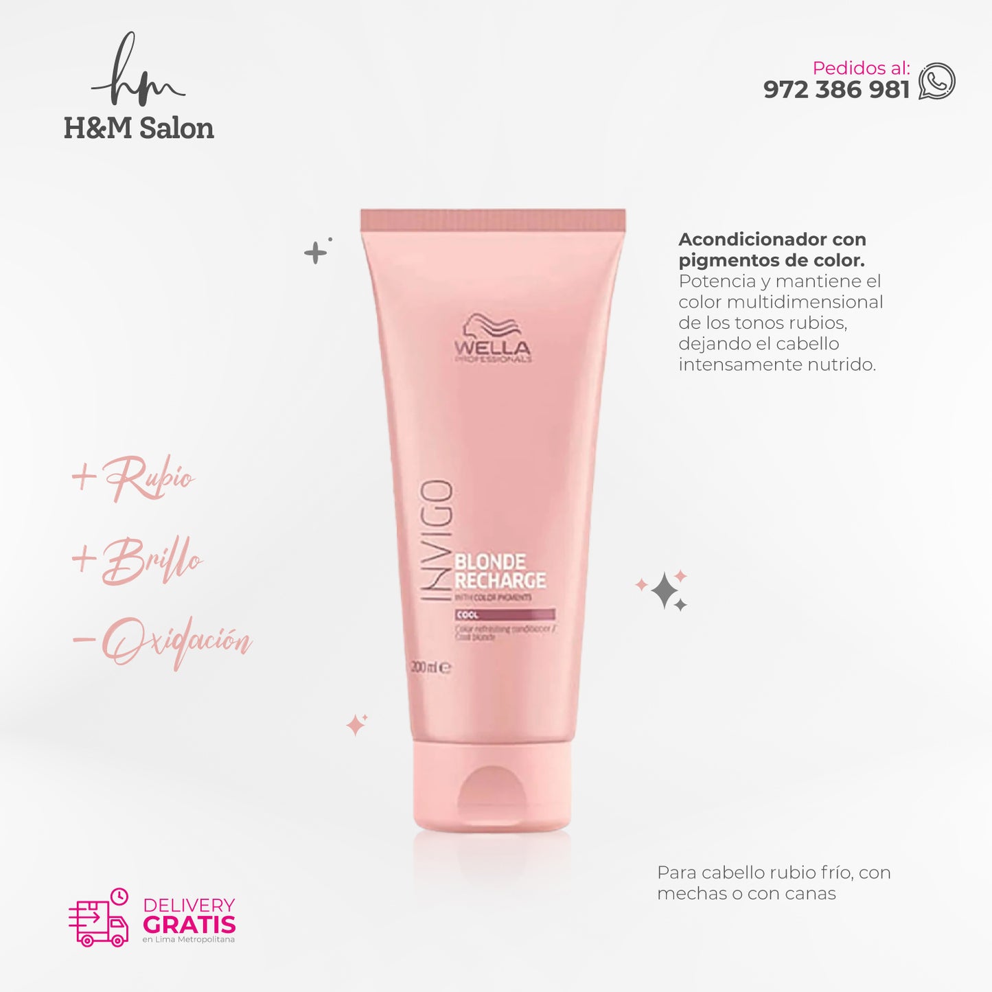 WELLA - INVIGO BLONDE RECHARGE DUO shampoo + acondicionador