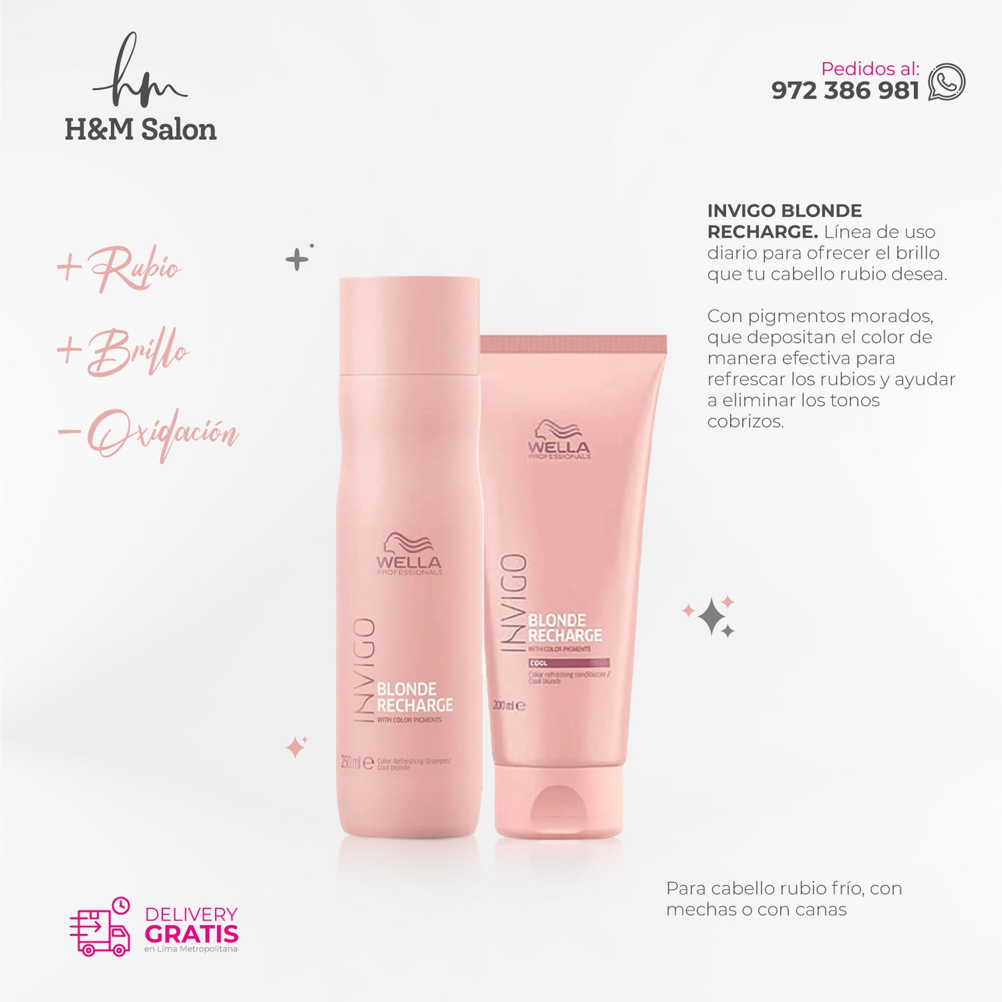 WELLA - INVIGO BLONDE RECHARGE DUO shampoo + acondicionador