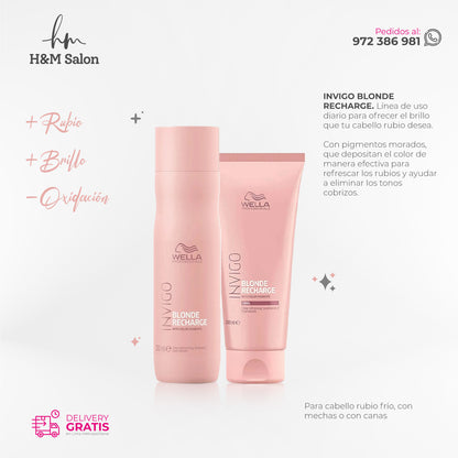 WELLA - INVIGO BLONDE RECHARGE DUO shampoo + acondicionador