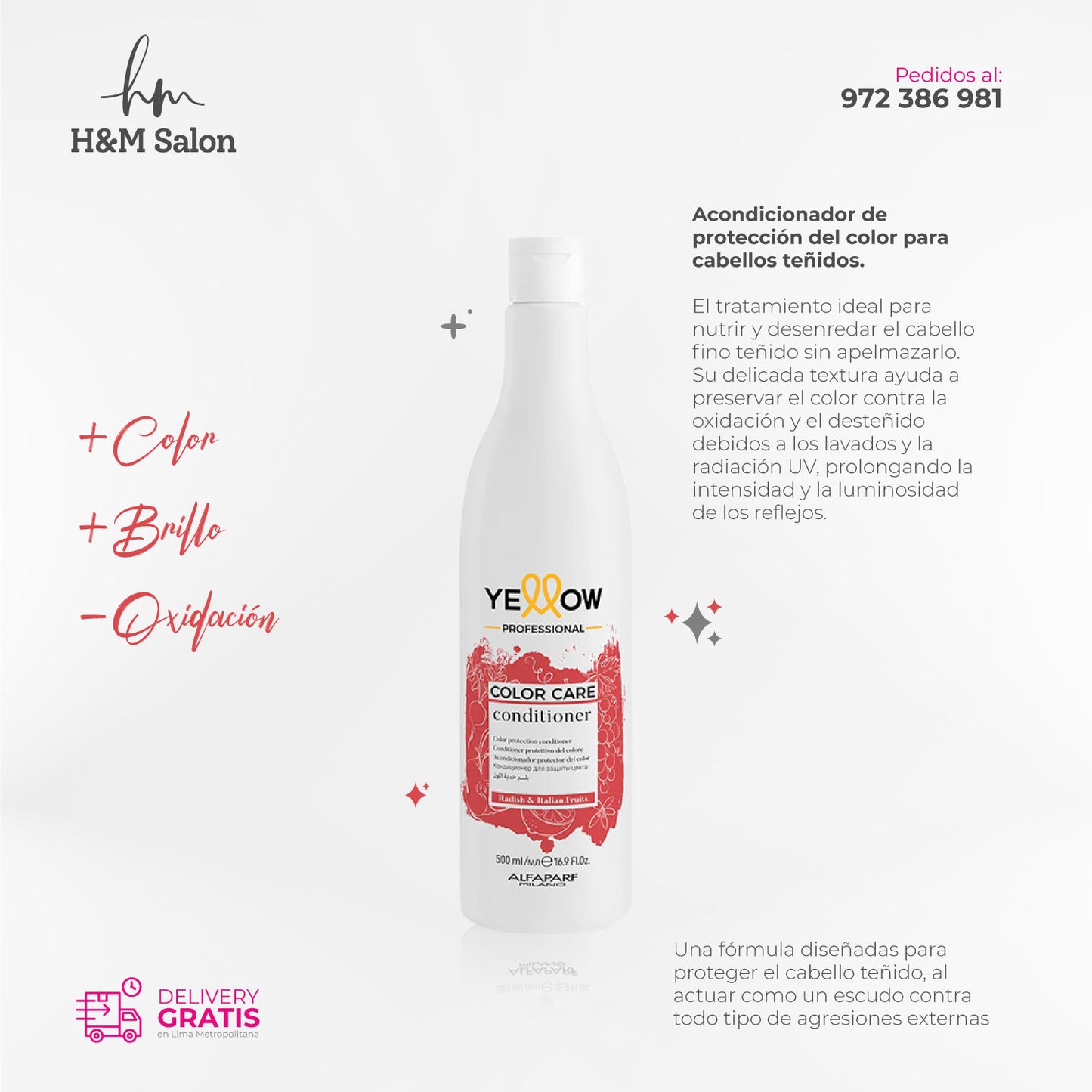 YELLOW - COLOR CARE TRIPACK para cabellos teñidos 500 m