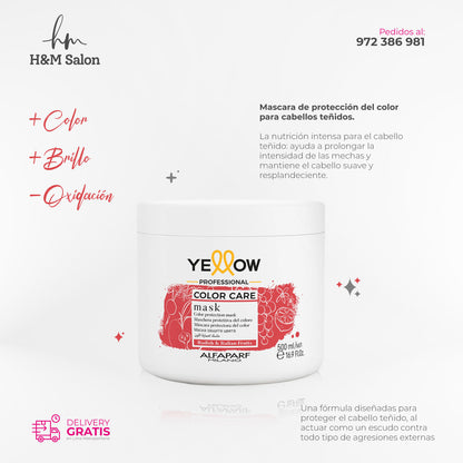 YELLOW - COLOR CARE Máscara para cabellos teñidos 500 ml