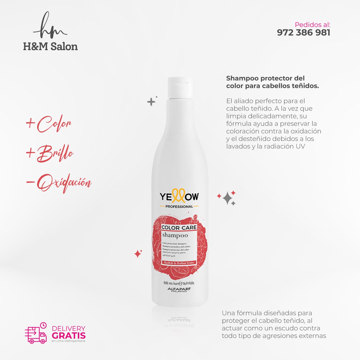 YELLOW - COLOR CARE TRIPACK para cabellos teñidos 500 m
