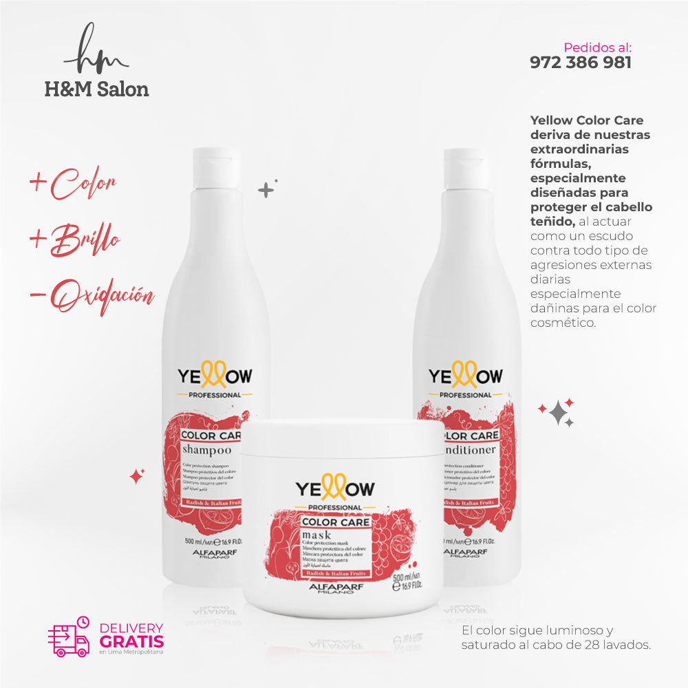 YELLOW - COLOR CARE TRIPACK para cabellos teñidos 500 m