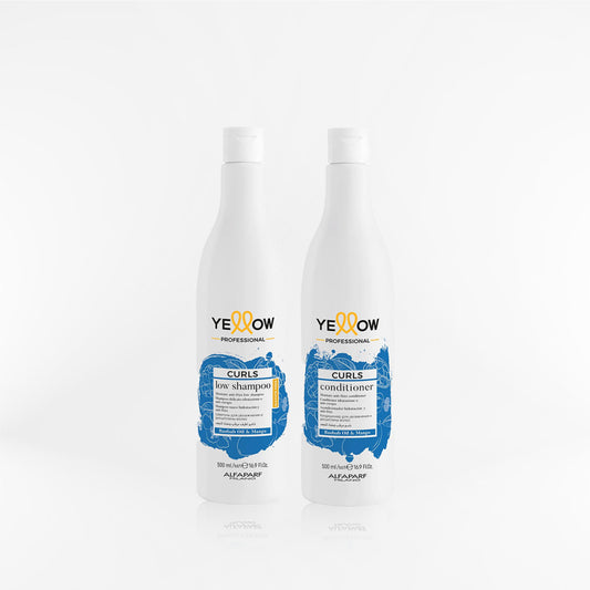 YELLOW - CURLS Shampoo y Acondicionador para cabellos ondulados