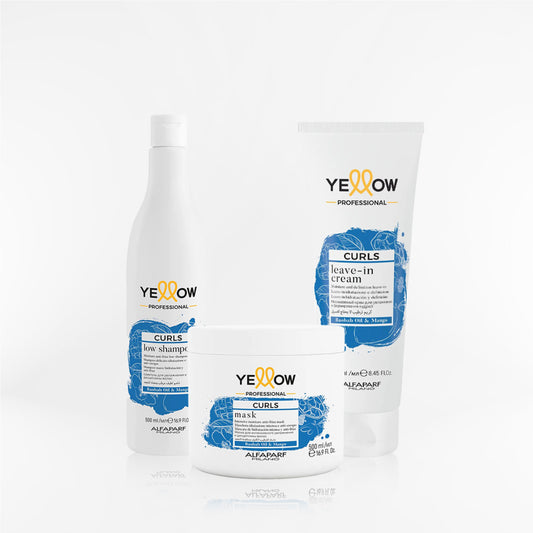 YELLOW - CURLS TRIPACK para cabellos ondulados