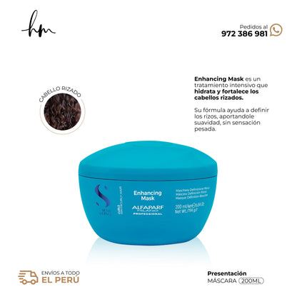Alfaparf Semi di Lino Curls – Mascarilla Hidratante para Cabello Rizado 200ml