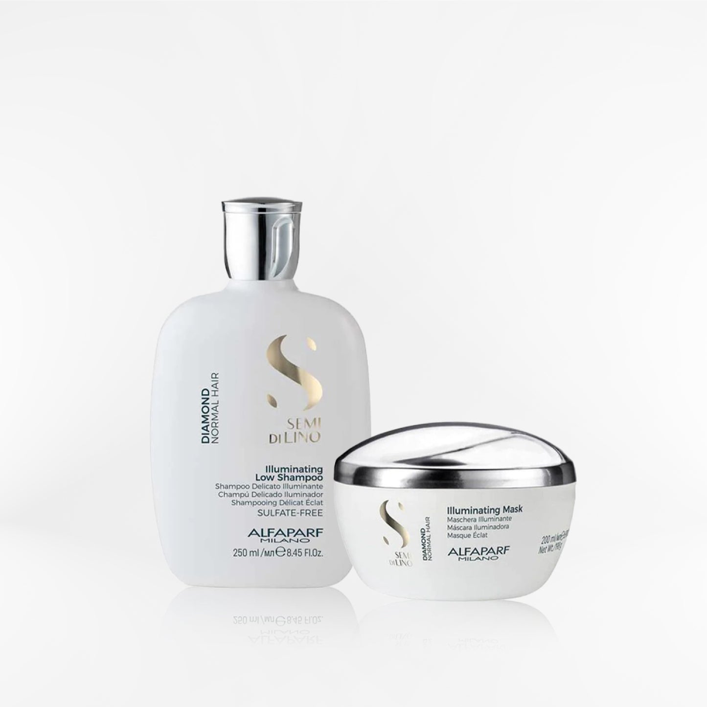 ALFAPARF SEMI DI LINO - Diamond duo shampoo + mask
