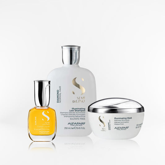 ALFAPARF SEMI DI LINO - Diamond duo + Oil Cristalli Sublime